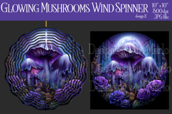 Fantasy Wind Spinner, Sublimation Mushroom Wind Spinner, w2 Product Image 1