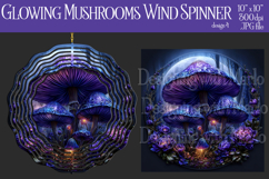 Fantasy Wind Spinner, Sublimation Mushroom Wind Spinner, w4 Product Image 1