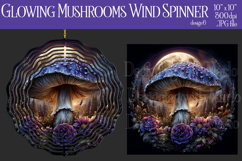 Fantasy Wind Spinner, Sublimation Mushroom Wind Spinner, w6 Product Image 1
