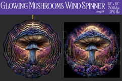 Fantasy Wind Spinner, Sublimation Mushroom Wind Spinner, w8 Product Image 1