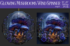 Fantasy Wind Spinner, Sublimation Mushroom Wind Spinner, w9 Product Image 1