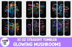 Glowing Mushrooms Sublimation Tumbler Wrap Bundle Product Image 1