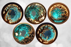 Glowing Round Christmas Ornaments Sublimation Bundle Png Product Image 3