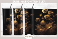 Glowing pansies v1 Tumbler Sublimation 20 oz Skinny Product Image 1