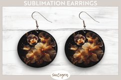 Glowing Pansies v4 Round Earrings Sublimation Product Image 1
