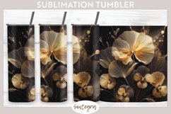 Glowing pansies v5 Tumbler Sublimation 20 oz Skinny Product Image 1