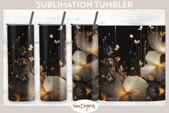 Glowing pansies v8 Tumbler Sublimation 20 oz Skinny Product Image 1