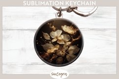 Glowing Periwinkles v2 Round Keychain Sublimation Product Image 1