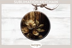 Glowing Periwinkles v4 Round Keychain Sublimation Product Image 1