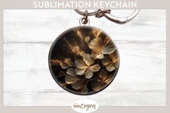 Glowing Periwinkles v5 Round Keychain Sublimation Product Image 1