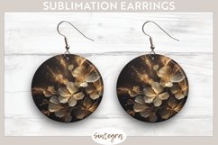 Glowing Periwinkles v5 Round Earrings Sublimation Product Image 1