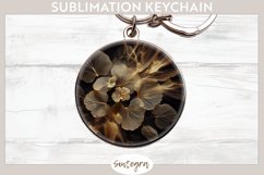 Glowing Periwinkles v6 Round Keychain Sublimation Product Image 1