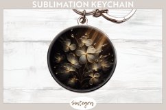 Glowing Periwinkles v8 Round Keychain Sublimation Product Image 1