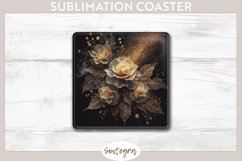 Glowing Roses v1 Square Coaster Sublimation Product Image 1