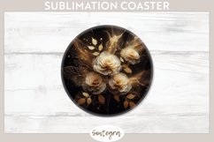 Glowing Roses v3 Round Coaster Sublimation Product Image 1