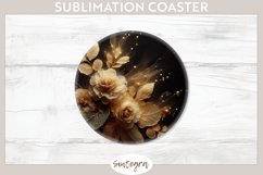 Glowing Roses v5 Round Coaster Sublimation Product Image 1