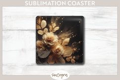 Glowing Roses v5 Square Coaster Sublimation Product Image 1