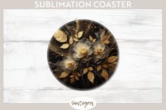 Glowing Roses v6 Round Coaster Sublimation Product Image 1