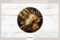 Glowing Roses v7 Round Coaster Sublimation Product Image 1