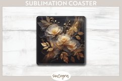 Glowing Roses v8 Square Coaster Sublimation Product Image 1