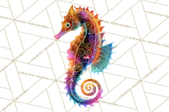 Neon Ocean Dwellers Clipart,Vibrant Sea Life Png Product Image 2