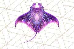 Neon Ocean Dwellers Clipart,Vibrant Sea Life Png Product Image 3