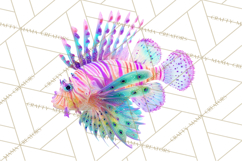 Neon Ocean Dwellers Clipart,Vibrant Sea Life Png Product Image 5