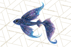 Neon Ocean Dwellers Clipart,Vibrant Sea Life Png Product Image 3