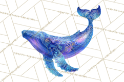 Neon Ocean Dwellers Clipart,Vibrant Sea Life Png Product Image 3