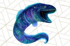 Neon Ocean Dwellers Clipart,Vibrant Sea Life Png Product Image 2