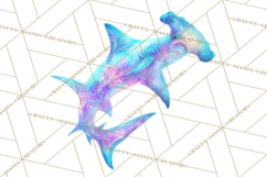 Neon Ocean Dwellers Clipart,Vibrant Sea Life Png Product Image 3