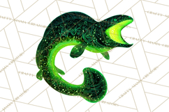 Neon Ocean Dwellers Clipart,Vibrant Sea Life Png Product Image 4
