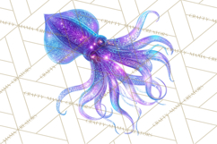 Neon Ocean Dwellers Clipart,Vibrant Sea Life Png Product Image 5