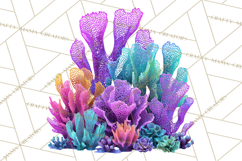 Neon Ocean Dwellers Clipart,Vibrant Sea Life Png Product Image 3