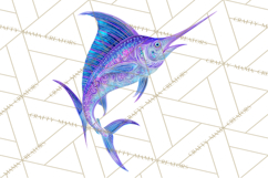 Neon Ocean Dwellers Clipart,Vibrant Sea Life Png Product Image 4