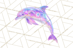 Neon Ocean Dwellers Clipart,Vibrant Sea Life Png Product Image 4
