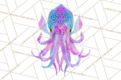 Neon Ocean Dwellers Clipart,Vibrant Sea Life Png Product Image 2