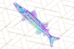 Neon Ocean Dwellers Clipart,Vibrant Sea Life Png Product Image 3