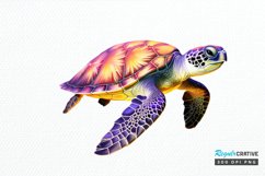 Glowing Turtle Sublimation PNG Clipart Product Image 1