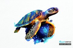 Glowing Turtle Sublimation PNG Clipart Product Image 1