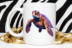 Glowing Turtle Sublimation PNG Clipart Product Image 2