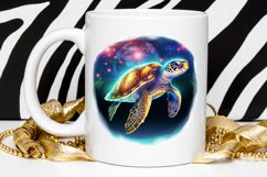 Glowing Turtle Sublimation PNG Clipart Product Image 2