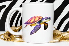 Glowing Turtle Sublimation PNG Clipart Product Image 2