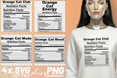 4x Funny Quotes Orange Cat Club Energy Mode SVG Cut Files Product Image 1
