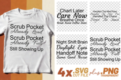 4x Nurse Quotes Chart Later Care Now SVG Cut Files Cricut RN Product Image 1