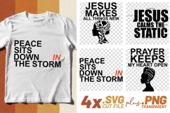 4x Christian Quotes Jesus Makes All SVG Cut Files DIY Faith Product Image 1