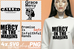 4x Christian Quotes Called Mercy SVG Cut Files Grace Peace Product Image 1