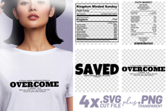 Kingdom Minded Sunday SVG Bundle Saved Overcome Faith Product Image 1