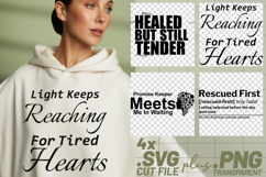 4x Inspirational Quotes Promise Keeper SVG Cut Files PNG Art Product Image 1