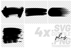 4x Grunge Brush Stroke SVG Distressed Cut Files PNG EPS Art Product Image 1